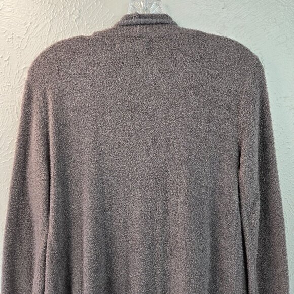 Barefoot Dreams Cozychic Cardigan Taupe Open Front Lagenlook Poncho Wrap Sweater - Picture 7 of 13